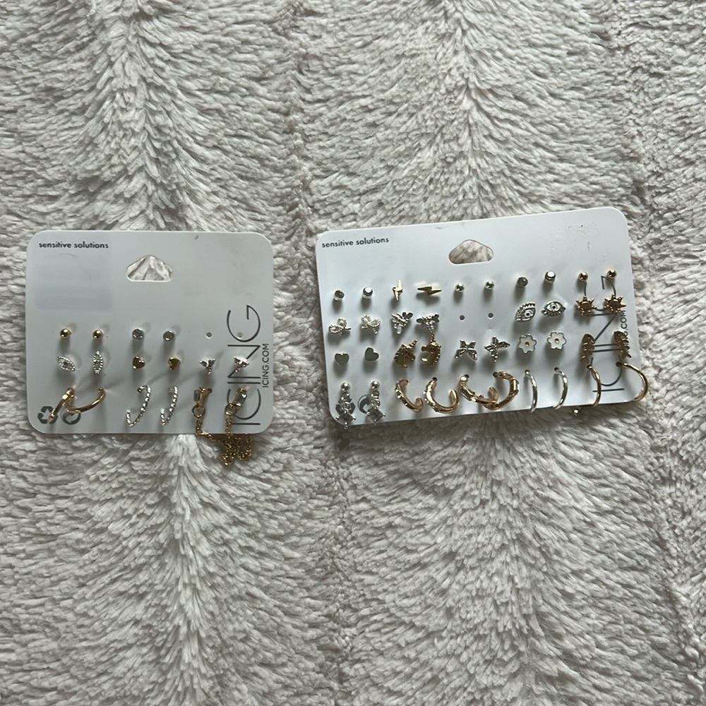 NWOT ICING EARRING PACKS